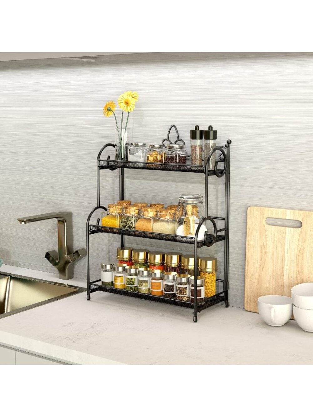 New Bathroom Organizer Countertop - 3 Tier Spice Rack Organizer - Picture 3 of 6